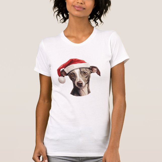 Italien Greyhound Santa Hat Sweat de Noël animal (Devant)