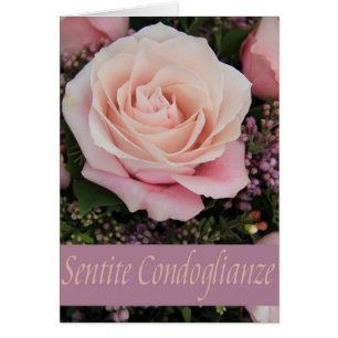 Italien roses de Sympathie - sentite condoglianze