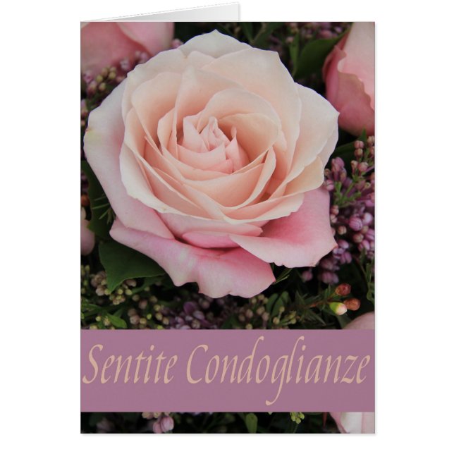 Italien roses de Sympathie - sentite condoglianze (Devant)