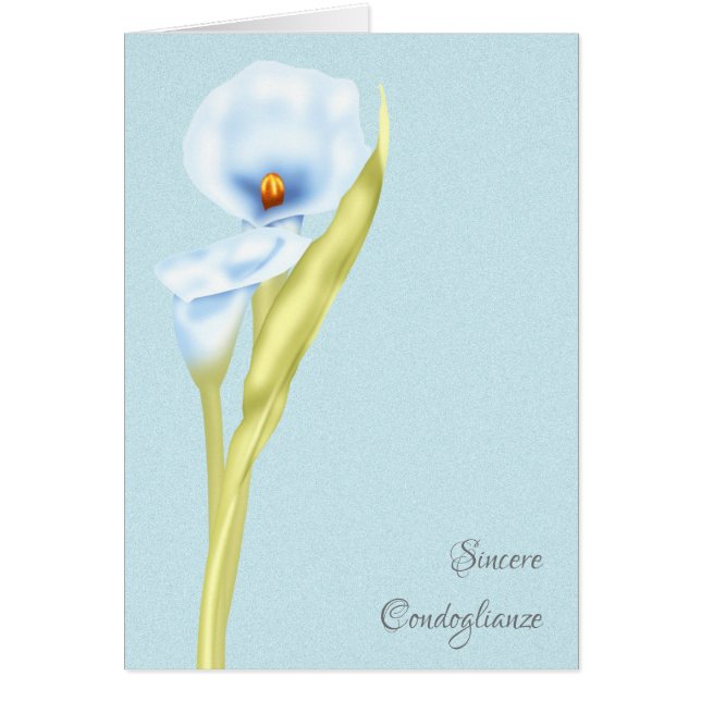 Italien sincère de Condoglianze simplement indiqué (Devant)