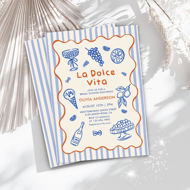 Italienne La Dolce Vita Invitation de douche nupti (Créateur téléchargé)