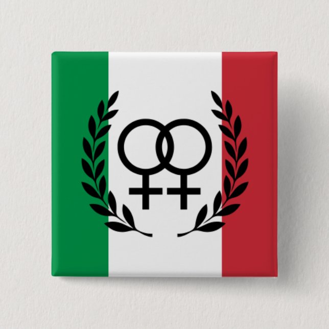 italy flag Sapphic Symbol badge (Devant)