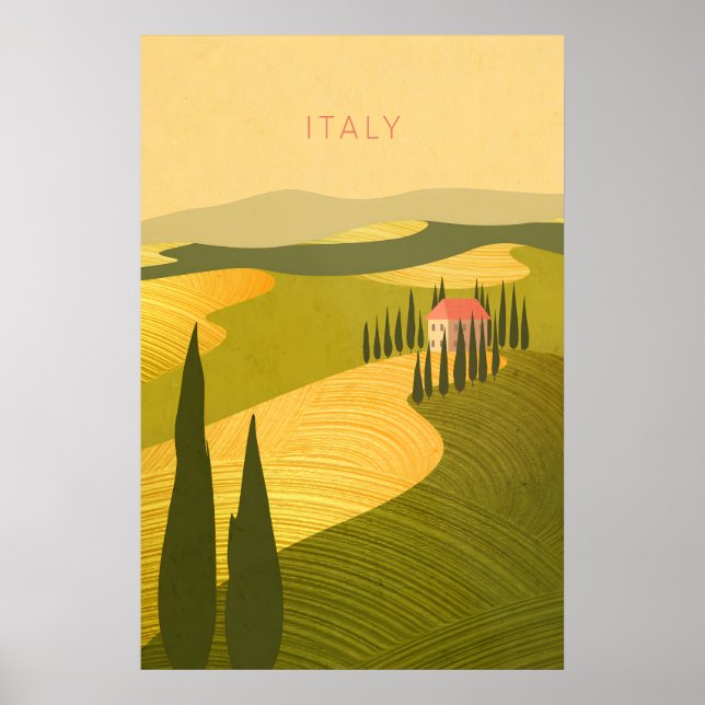 Italy Minimal Travel Poster (Devant)
