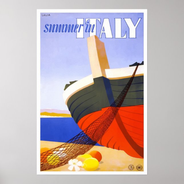 Italy Vintage Travel Poster (Devant)