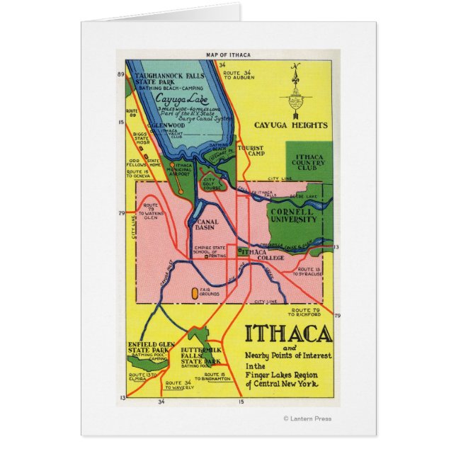 Ithaca et les points d'intérêt voisins (Devant)