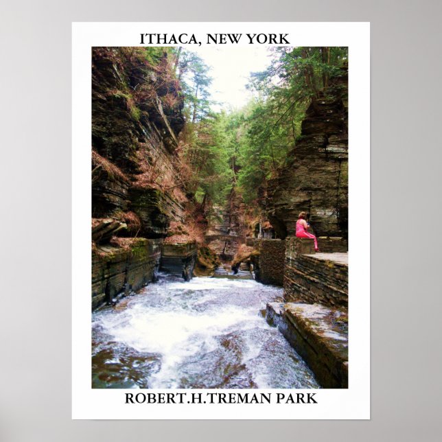 ITHACA, NEW YORK, affiche de ROBERT.H.TREMAN PARK (Devant)