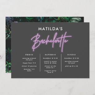 itinéraire de bachelorette néon design moderne