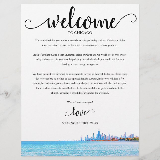 Itinéraire de bienvenue du week-end Mariage de Chi (Devant)