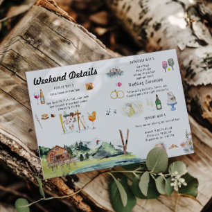 Itinéraire de la carte de Mariage illustré