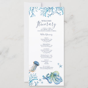 Itinéraire de mariage aquarelle sous la mer