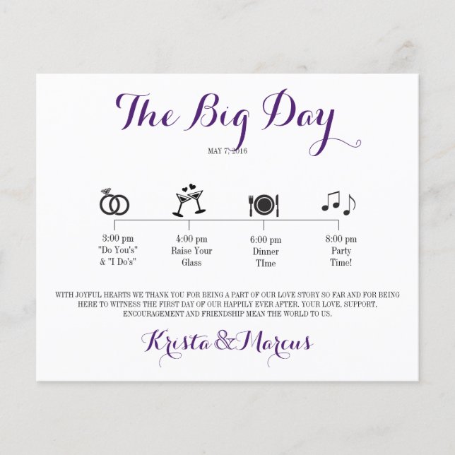 Itinéraire du Mariage d'icône - Mariage de destina (Devant)