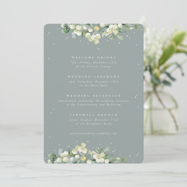 Itinéraire du Mariage Snowberry+Eucalyptus 5x7 Sea (Debout devant)