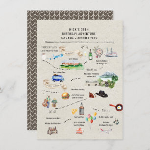 Itinéraire du week-end d'anniversaire Tasmanie