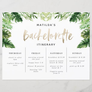 itinéraire du week-end tropical de la Bachelorette