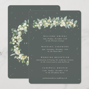 Itinéraire Mariage 5x7 Green Snowberry+Eucalyptus