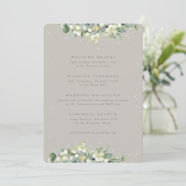Itinéraire Mariage 5x7 Greige Snowberry+Eucalyptus (Debout devant)