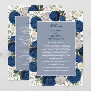 Itinéraire Mariage Floral bleu moderne