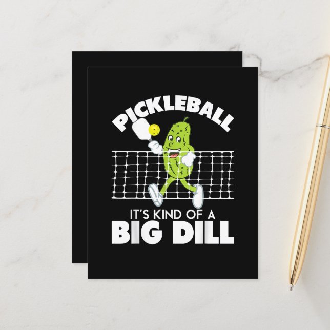It's Kind of A Big Dill - Funny Pickleball Paddle (Devant/Arrière en situation)