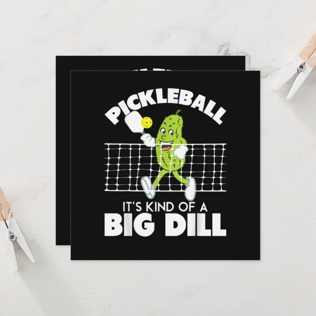 It's Kind of A Big Dill - Funny Pickleball Paddle (Devant/Arrière en situation)