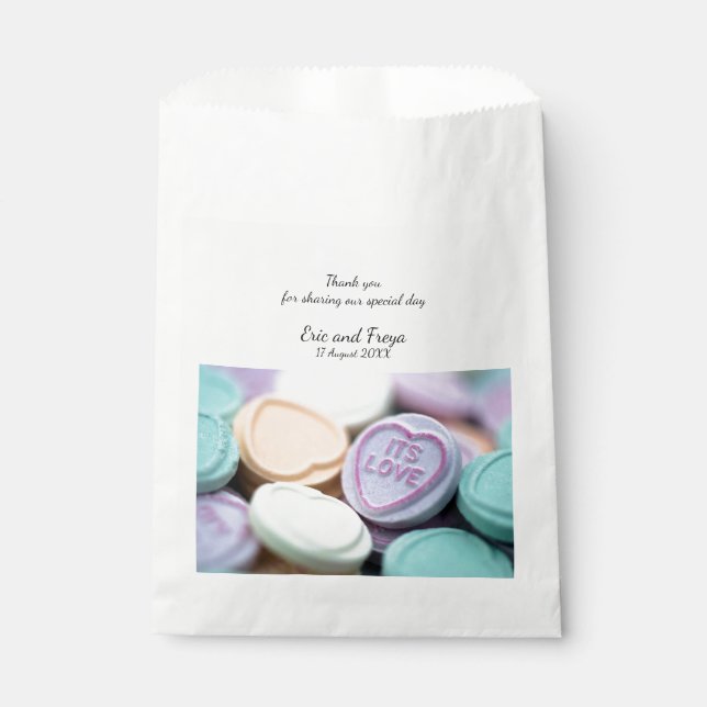 "It's Love" Love coeur doux Sacs Favor (Devant)
