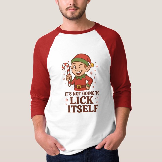 It's Not Going to Lick Itself Raglan T-Shirt (Devant)