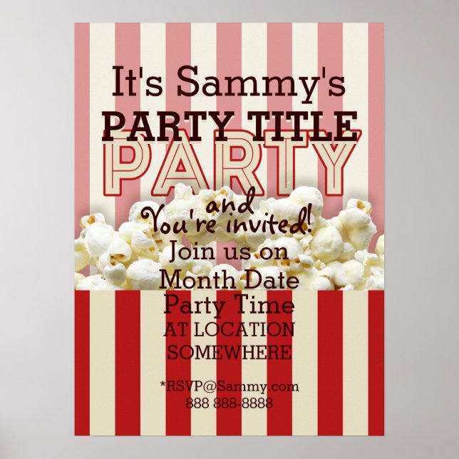 It's Your Party Invitation Poster Personalize it! (Devant)