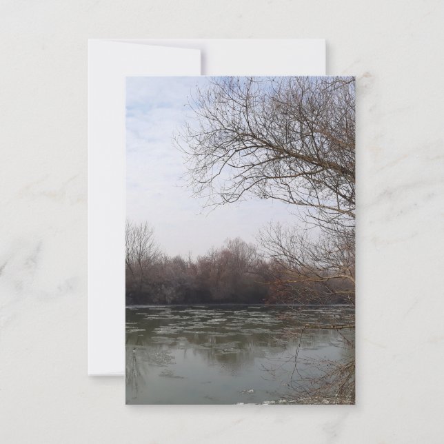 Ive au bord de la rivière en hiver (Devant)