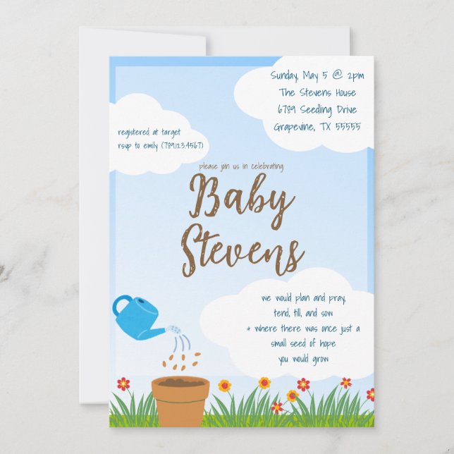 IVF Garden Babyshower Invitation (Devant)