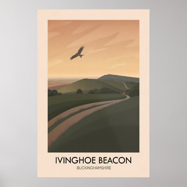 Ivinghoe Beacon Buckinghamshire Affiche de voyage (Devant)