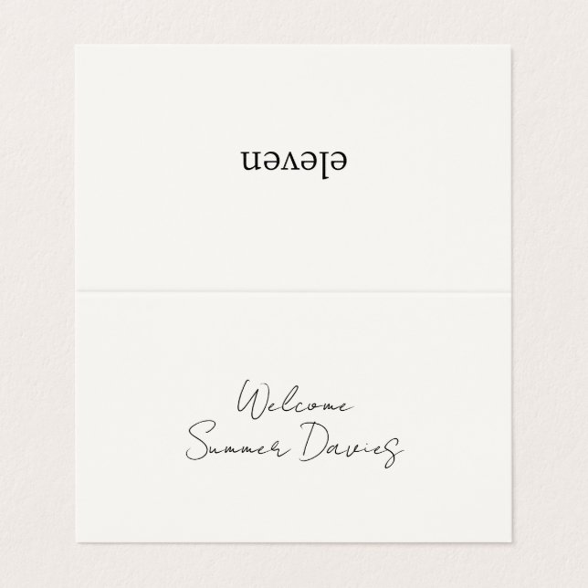 Ivoire | Carte pliée de Mariage de script minimal  (Outside Unfolded)