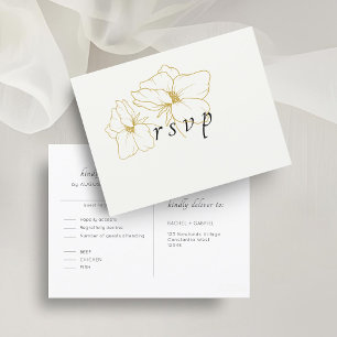 Ivoire   Carte postale RSVP Chic Floral Wedal