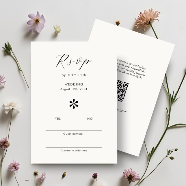 Ivoire | Chic QR Code Mariage RSVP (Créateur téléchargé)