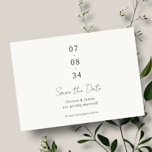 Ivoire   Chic Wedding Enregistrer la date Carte po