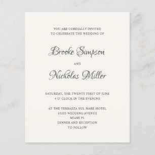 IVOIRE   FAIBLE COÛT Simple Élégant Mariage minima