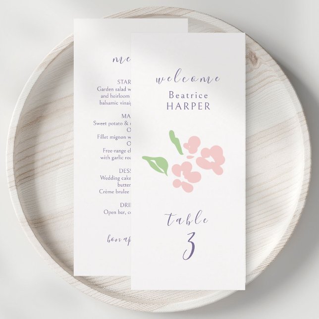 Ivoire | Numéro de table de mariage floral Combo p (Créateur téléchargé)