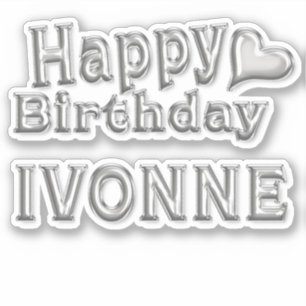 Ivonne Joyeux Anniversaire autocollant Stickers