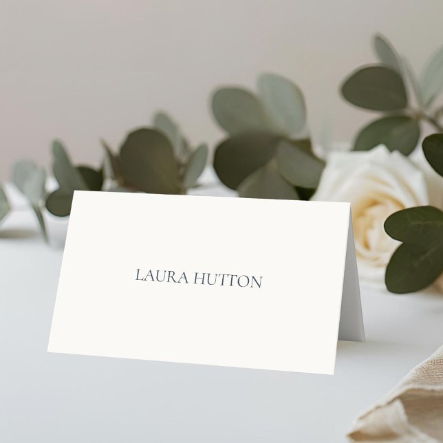 Ivory | Chic Simple Cartes d'emplacement de fleurs (Créateur téléchargé)