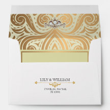 Ivory Elegant Artdeco Diamond Mariage or