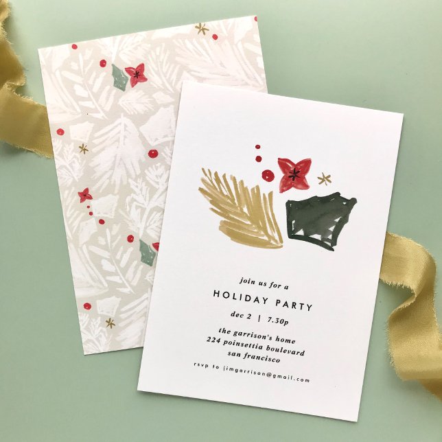 Ivory Festive Botanique Fête Invitation (Créateur téléchargé)