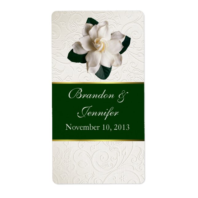 Ivory & Gardenia verte Mini Étiquettes de vin (Devant)