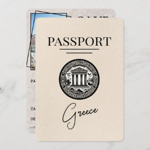 Ivory Greece Passeport Enregistrer la carte de dat