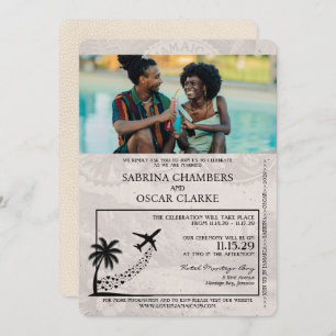 Ivory Jamaïque Passport Faire-part de mariage