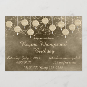 Ivory Lanterns Invitation d'anniversaire