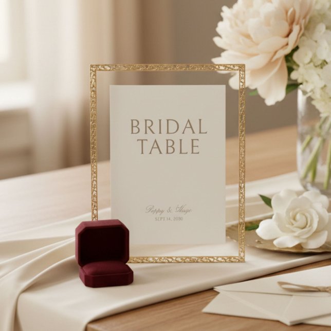 Ivory | Mariage Panneau de Table 'Table de Mariée' (Créateur téléchargé)