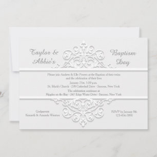 Ivory Railing Invitation religieuse
