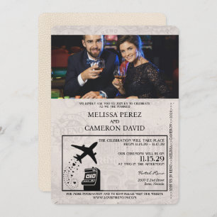 Ivory Reno Faire-part de mariage de passeport