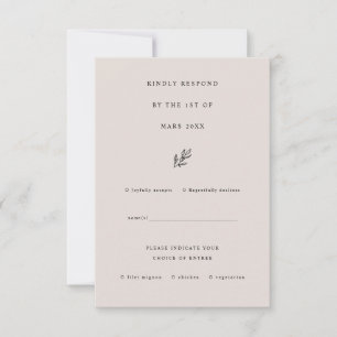 Ivory Sage simple et élégant minimaliste rsvp