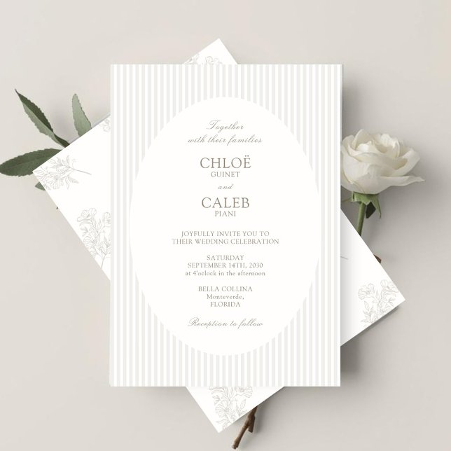 Ivory & Sand | Faire-part de mariage botanique à r (Créateur téléchargé)