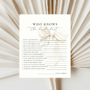 Ivory White Bow qui connaît la mariée meilleur jeu