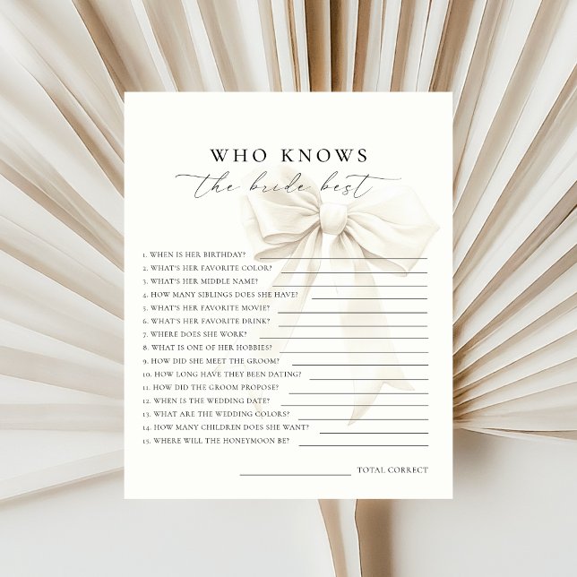 Ivory White Bow qui connaît la mariée meilleur jeu (Créateur téléchargé)